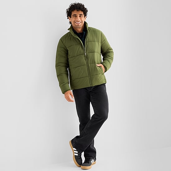 St. John's Bay Mens Hidden Access Opening Midweight Big and Tall Jacket