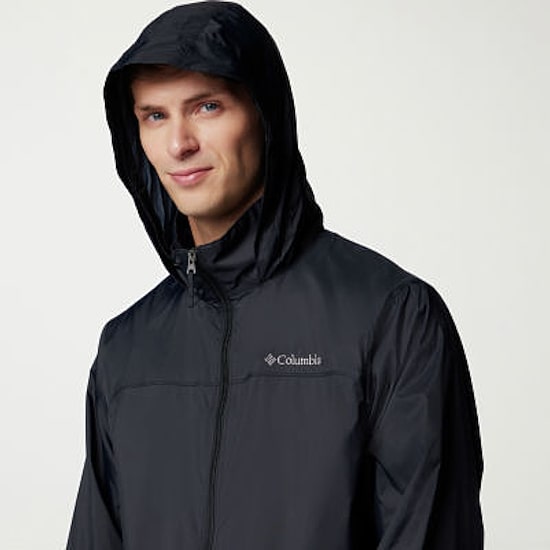 Columbia Mens Hooded Waterproof Lightweight Raincoat