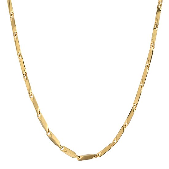 Mens Stainless Steel & Gold-Tone IP 24" 3mm Link Chain