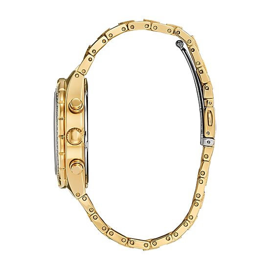 Citizen Eco-Drive Mens Crystal Accent Gold Tone Stainless Steel Bracelet Watch Ca0752-58l