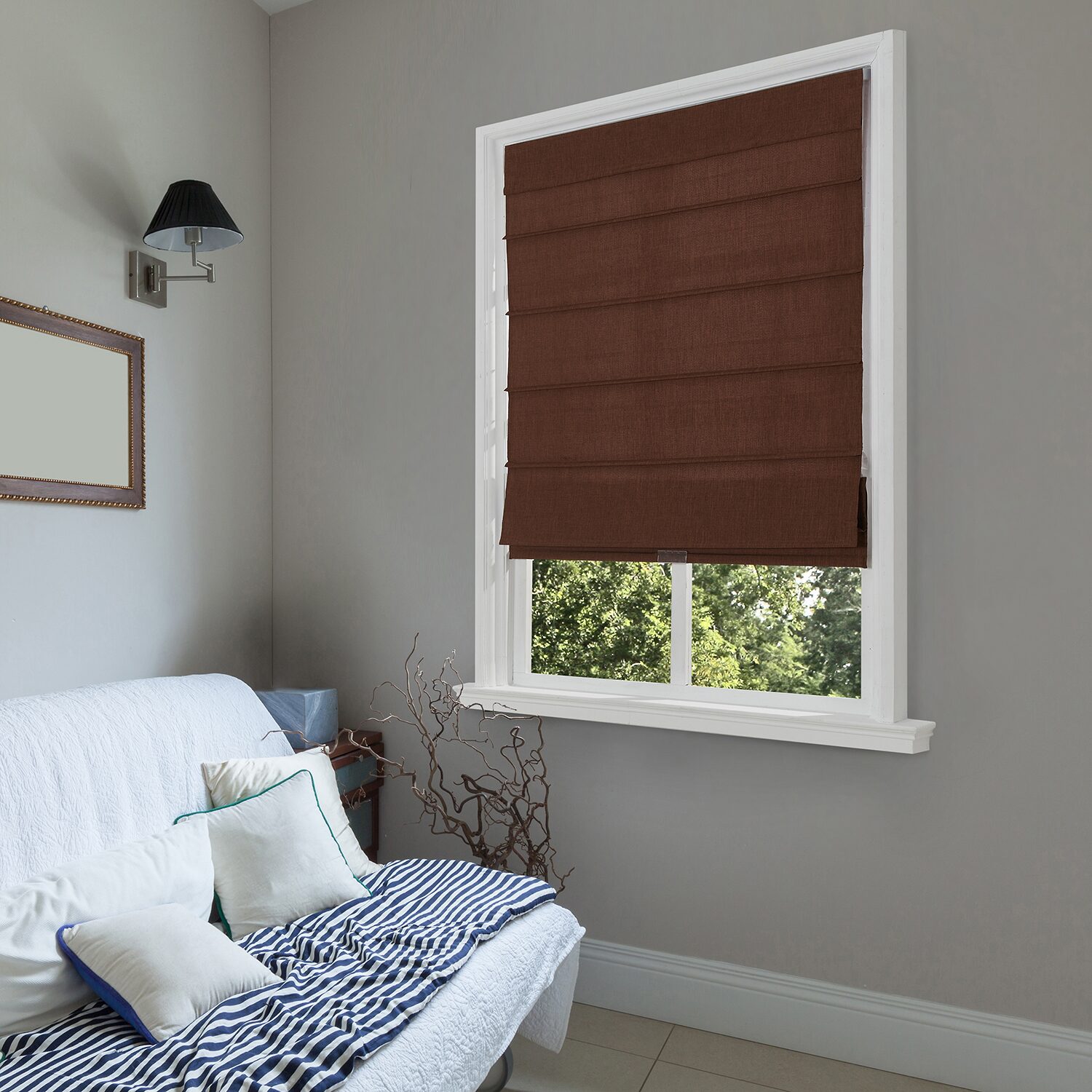 Austin Fabric Cordless Light-Filtering Roman Shade