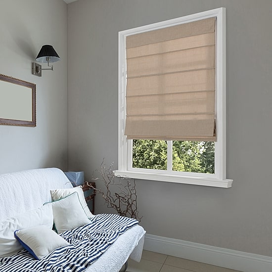 Austin Fabric Cordless Light-Filtering Roman Shade