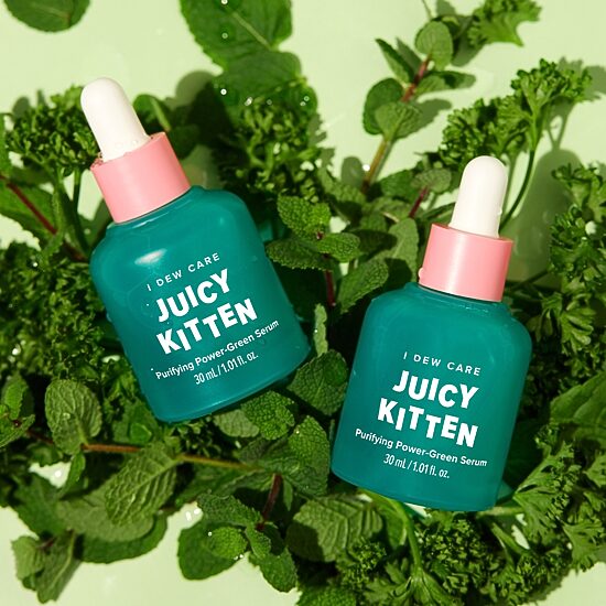 I Dew Care Juicy Kitten: Purifying Green Serum Face Treatment