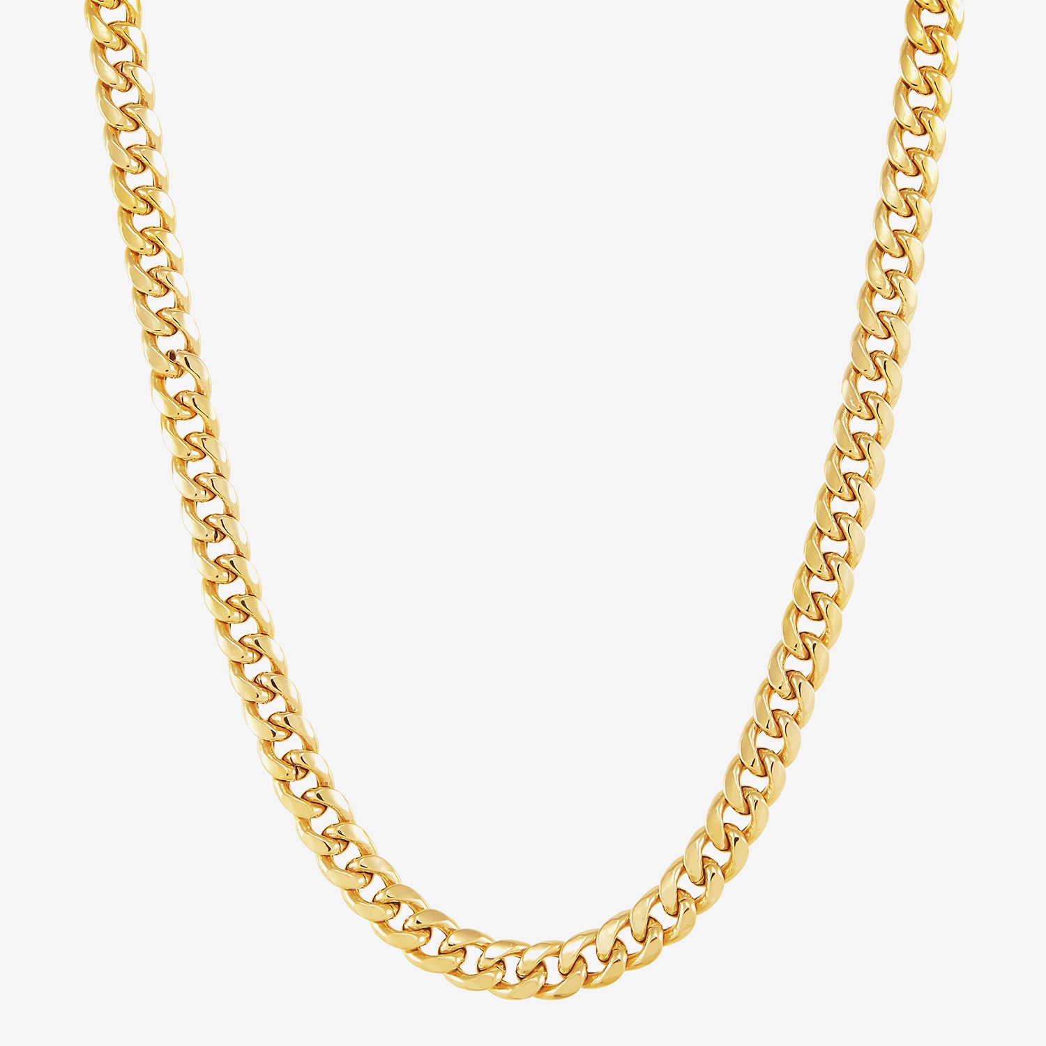 Womens 14K Gold 22 Inch Curb Chain Necklace