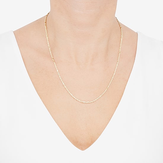 Womens 14K Gold 20 Inch Link Necklace