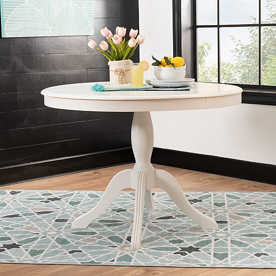 Linon Newbern Round Wood-Top Dining Table