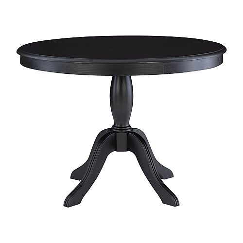 Linon Newbern Round Wood-top Dining Table In Black