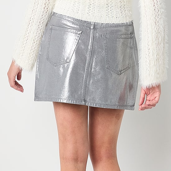 Arizona Womens Juniors Mid Rise A-Line Skirt