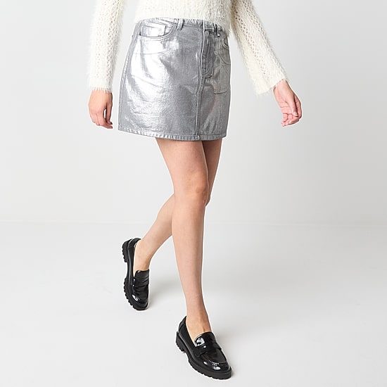 Arizona Womens Juniors Mid Rise A-Line Skirt