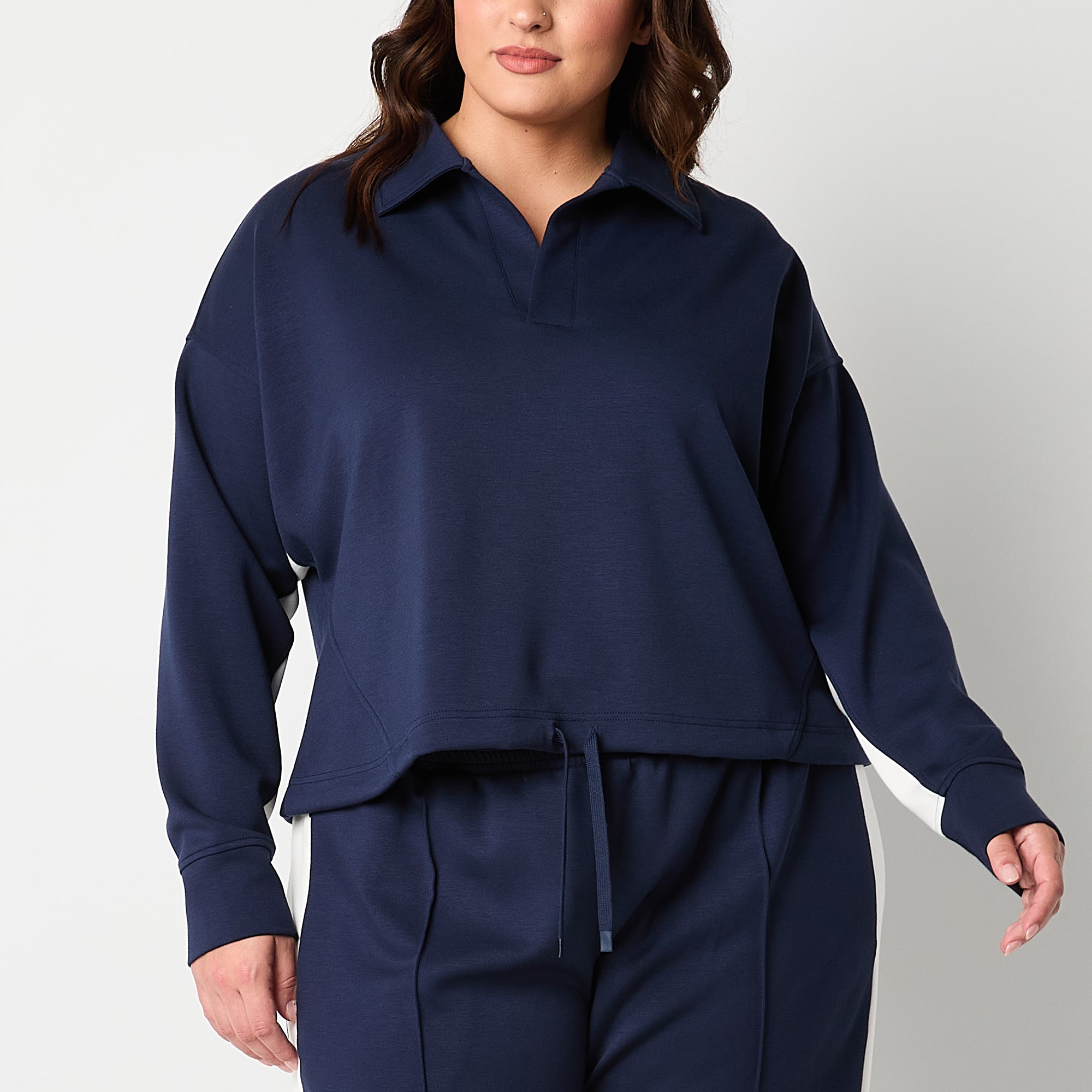 Stylus Womens Plus Long Sleeve Sweatshirt