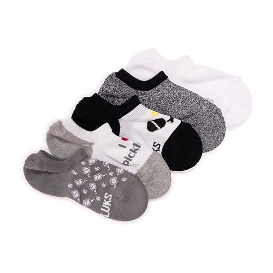Muk Luks Pickleball Womens Multi-Pack 5 Pair No Show Socks
