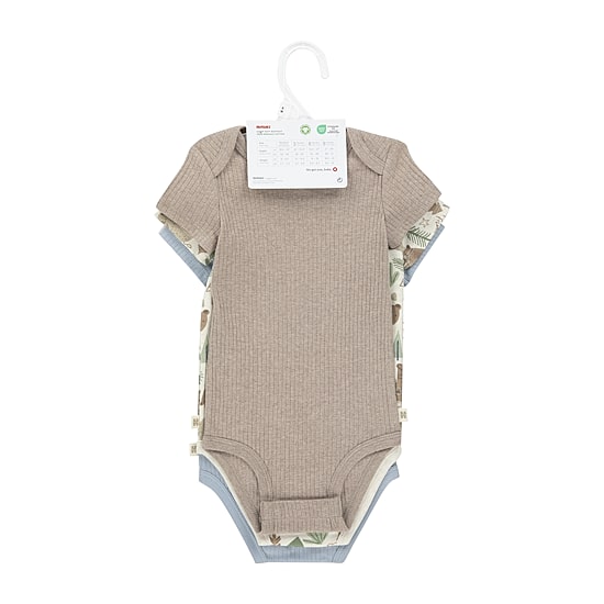 Huggies Baby Boys Crew Neck Short Sleeve Rib 3-pc. Bodysuit