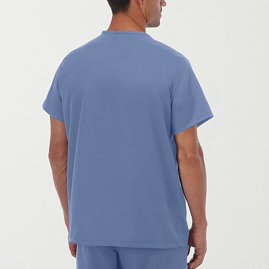 Fundamentals By White Swan 14900 1-Pocket Unisex Adult V Neck Short Sleeve Scrub Top