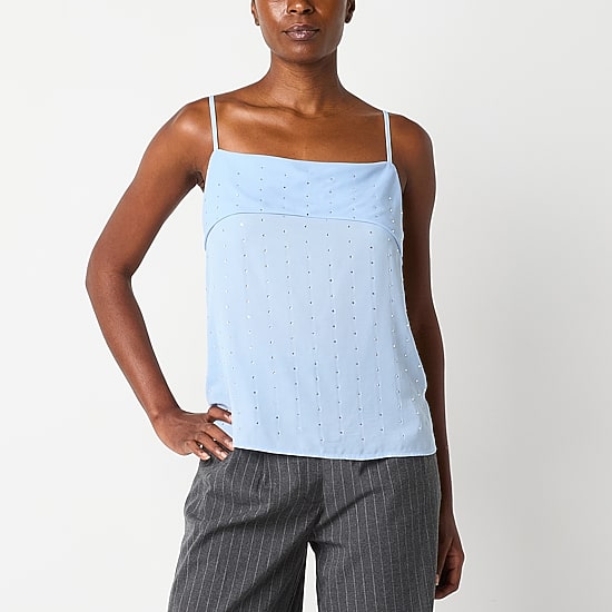 Worthington Womens Square Neck Sleeveless Camisole