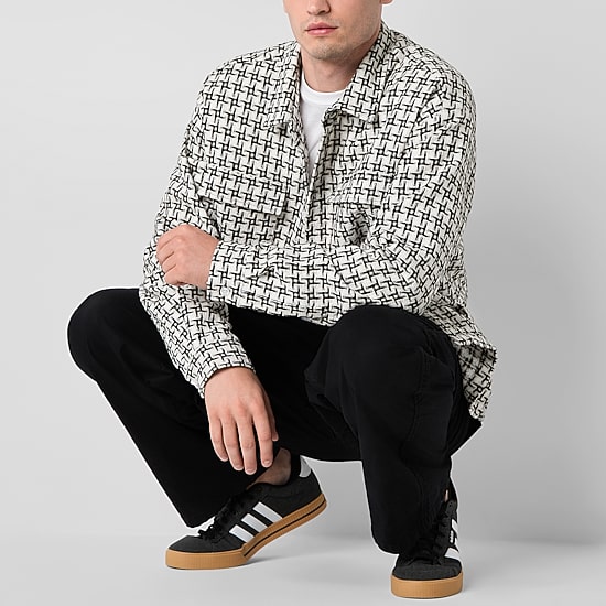 Forever 21 Mens Long Sleeve Textured Button-Down Shirt