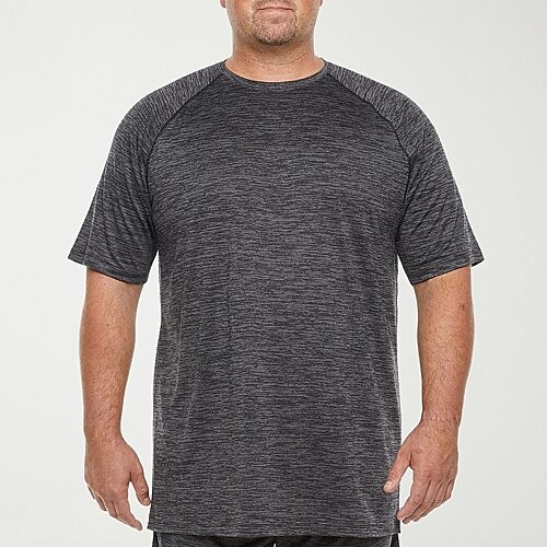 Xersion EverAir Mens Crew Neck Short Sleeve Quick Dry Active Big and Tall T-Shirt, 4x-large Tall, Black