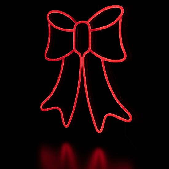 Northlight 15in Red Led Bow Christmas Window Decor