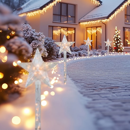 Northlight Lighted Star  Pathway Marker Christmas Yard Art