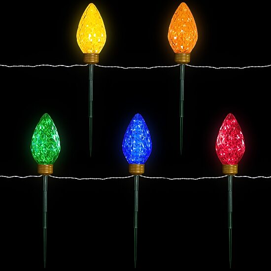 Northlight Led Pathway Marker Lawn Stakes Christmas Yard Art