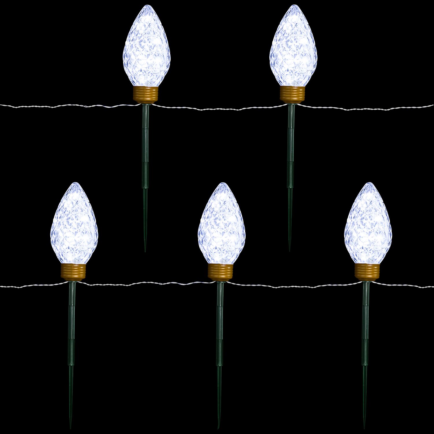 Northlight Led Clear Lights Pathway Marker Christmas Yard Art
