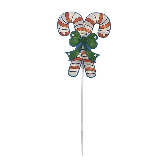 Northlight Lighted Candy Cane Pathway Markers Christmas Yard Art