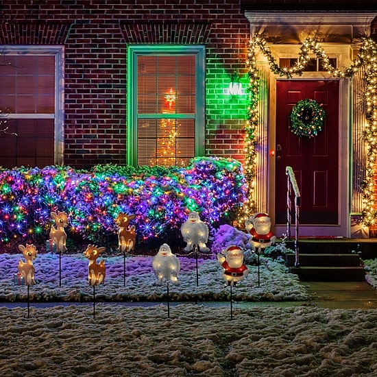 Northlight Rudolph And Friends Pathway Markers Christmas Yard Art