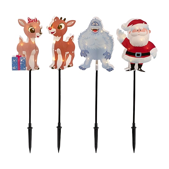 Northlight Rudolph And Friends Pathway Markers Christmas Yard Art