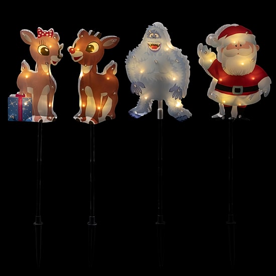 Northlight Rudolph And Friends Pathway Markers Christmas Yard Art
