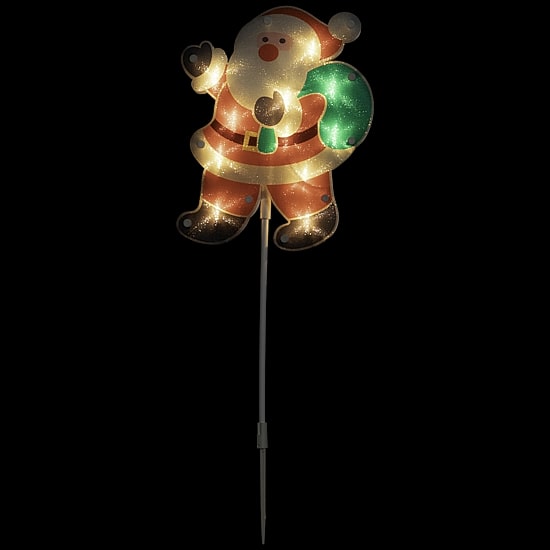 Northlight Lighted Santa Claus Pathway Markers Christmas Yard Art