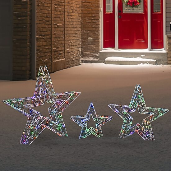 Northlight Lighted Stars Christmas Yard Art