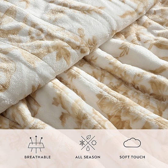 Laura Ashley Bedford Heated Midweight Floral Blanket