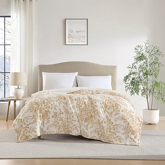 Laura Ashley Bedford Heated Midweight Floral Blanket