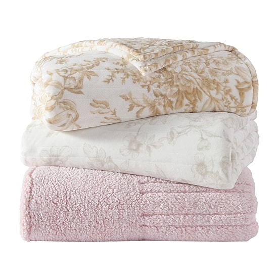 Laura Ashley Bedford Heated Midweight Floral Blanket