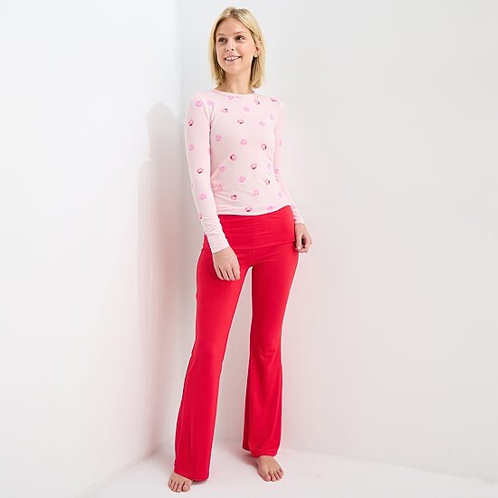 Arizona Fold Over Womens Juniors Pajama Pants