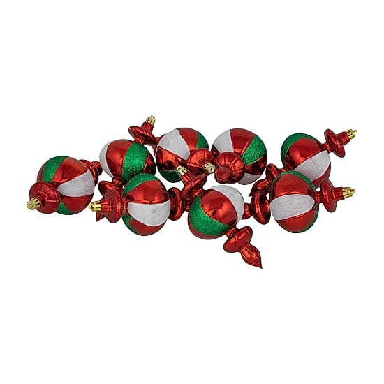 Northlight 6in Traditional Finial 8-pc Christmas Ornament
