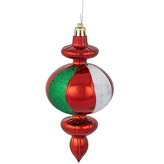 Northlight 6in Traditional Finial 8-pc Christmas Ornament