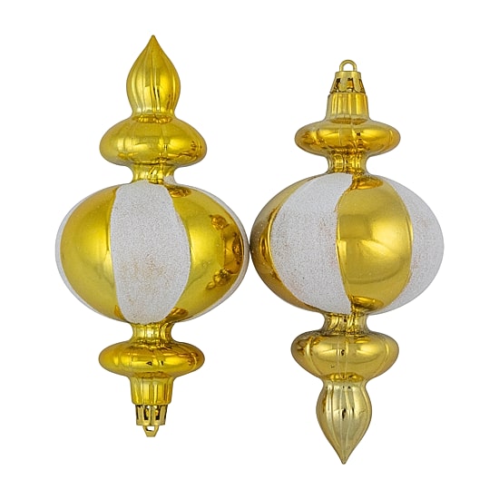 Northlight 6in Shiny Finial 8-pc Christmas Ornament