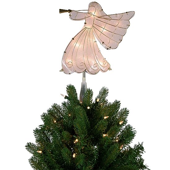 Northlight 10in Angel  Warm White Lights Christmas Tree Topper