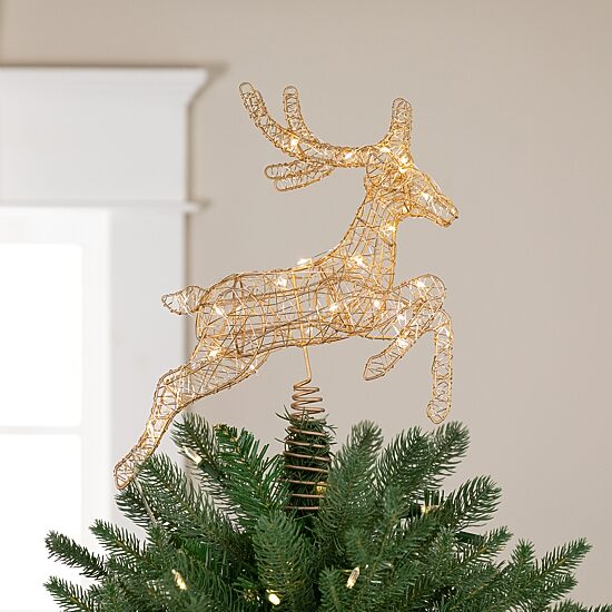 Northlight 20in Led Reindeer Christmas Tree Topper