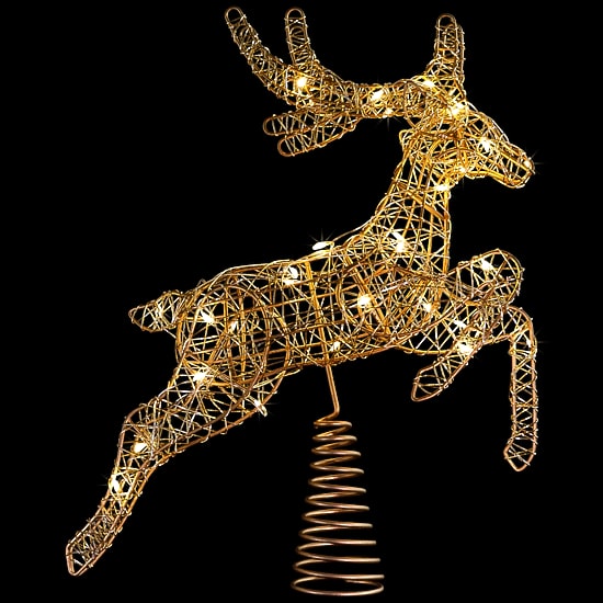 Northlight 20in Led Reindeer Christmas Tree Topper