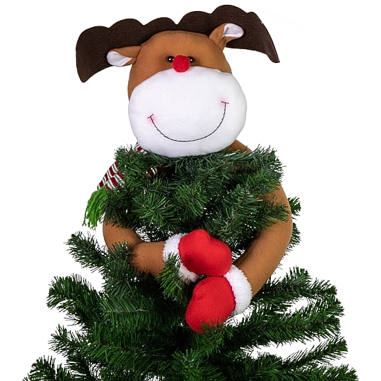 Northlight 26in Plush Reindeer Christmas Tree Topper
