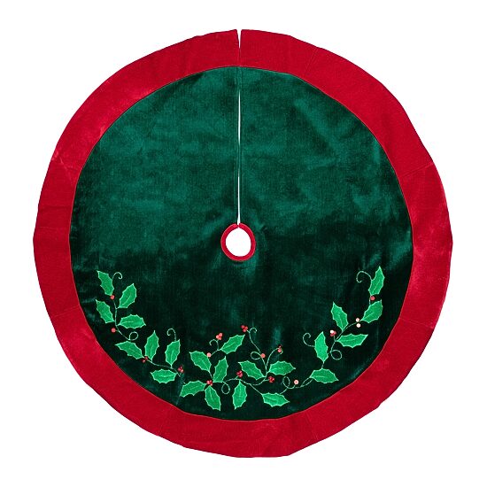 Northlight Dark Green Velveteen Indoor Tree Skirt