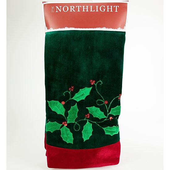 Northlight Dark Green Velveteen Indoor Tree Skirt