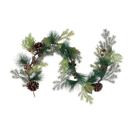 Northlight Pine Cone And Cedar   Unlit Christmas Indoor Garland