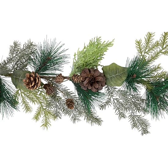 Northlight Pine Cone And Cedar   Unlit Christmas Indoor Garland