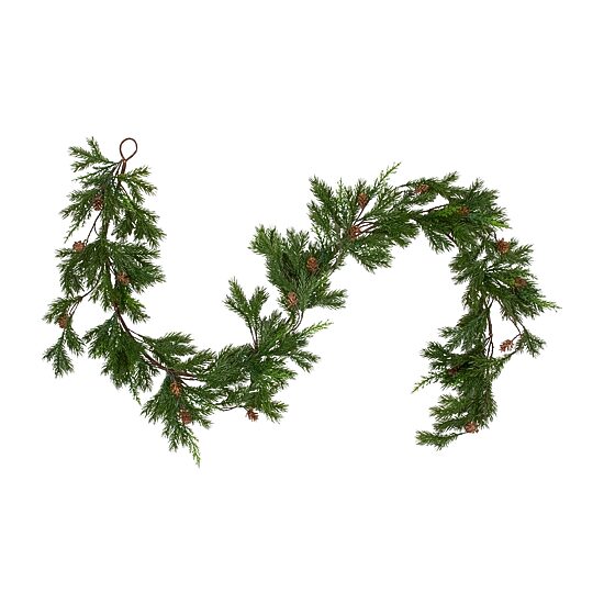 Northlight Cypress And Pine Cone   Unlit Christmas Indoor Garland
