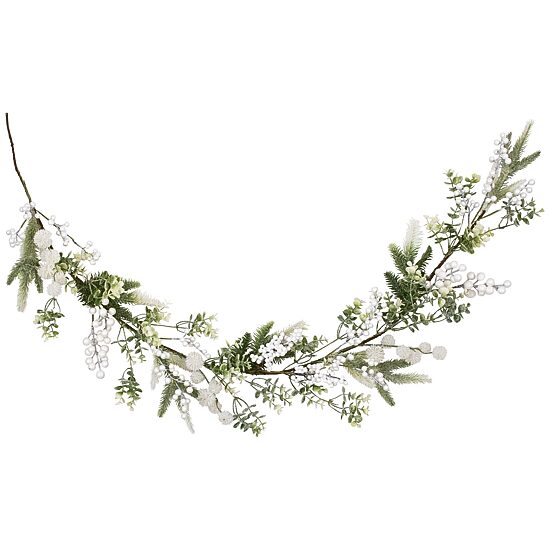 Northlight Glittered Berries And Eucalyptus Christmas Indoor Garland