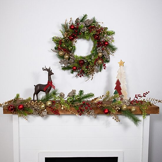 Northlight Ball Glittered Christmas Indoor Garland