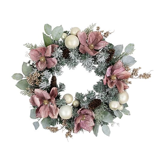 Northlight Floral And Ball  Pine Wreath