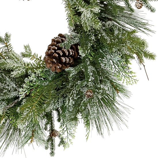 Northlight Frosted Mixed Pine And Cedar Wreath